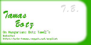 tamas botz business card